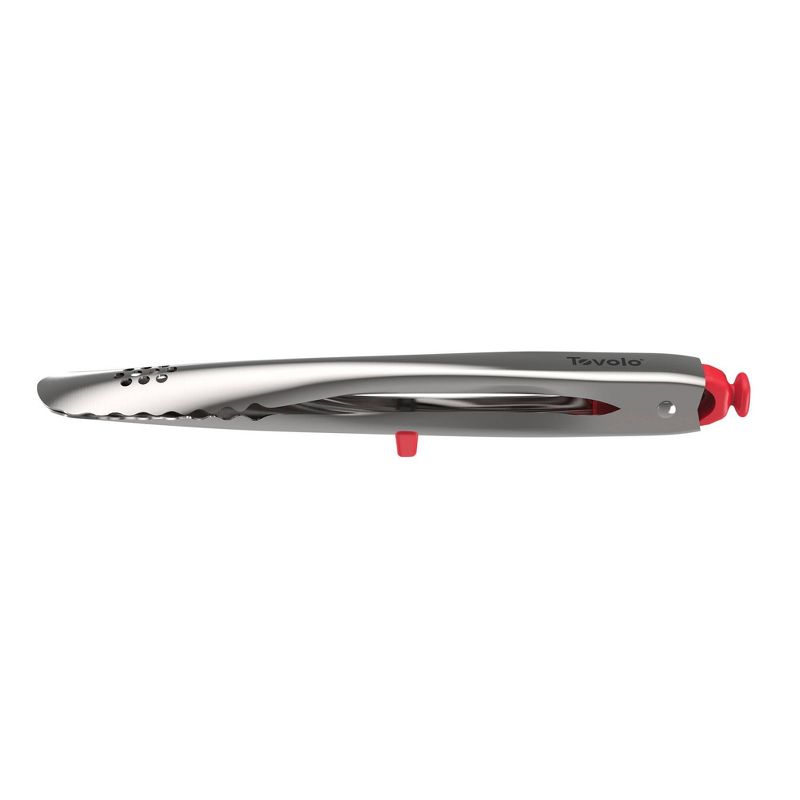 Tovolo 9" Stainless Steel Tongs Candy Apple Red