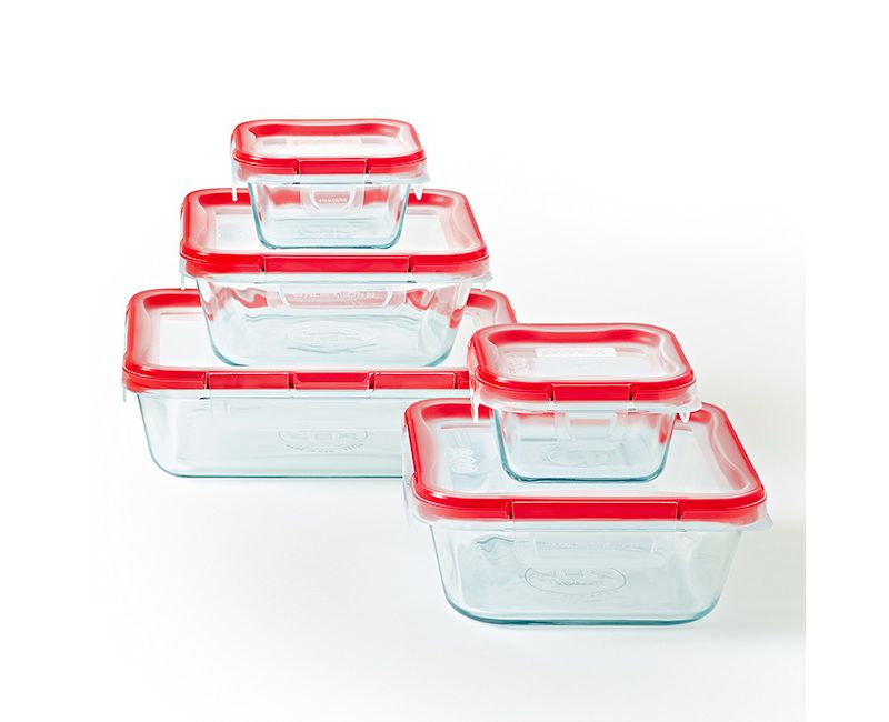 Pyrex 10pc FreshLock Glass Storage Set