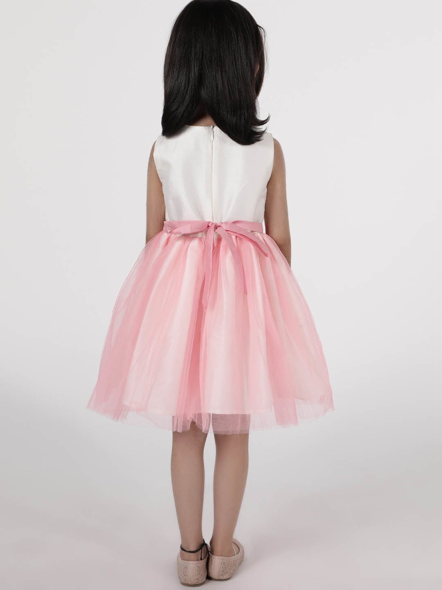 A Little Fable Pink Embroidered Dress