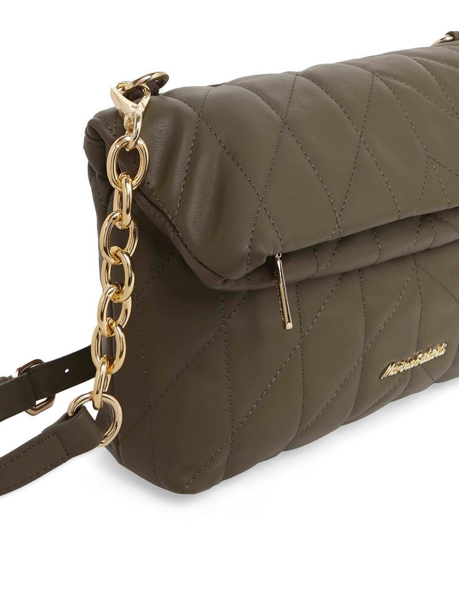 Marina Galanti Olive Quilted Medium Sling Handbag