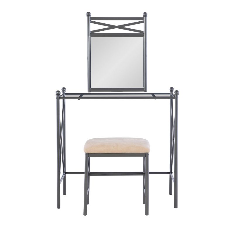 Marnie Vanity Set Pewter - Linon