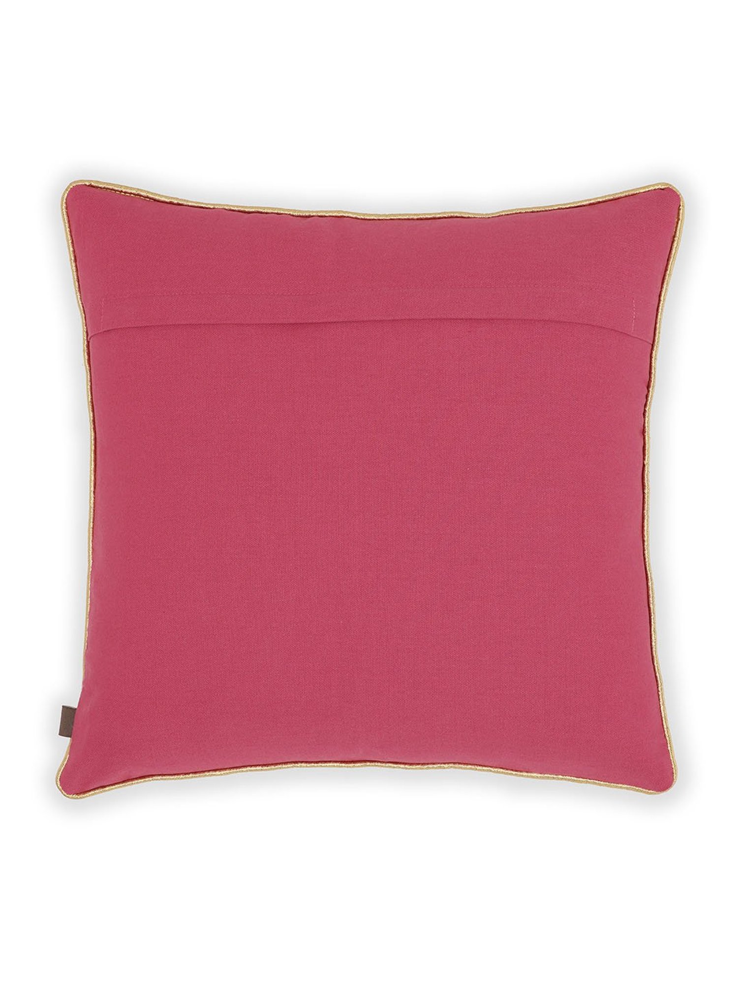 Pure Home and Living Pink Cotton Embroidery Cushion Cover
