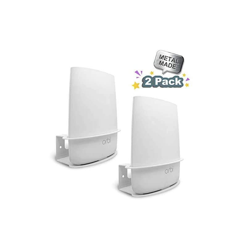 Compatible Wall Mount Netgear Orbi Sturdy Metal Made Mount Stand Holder Compatible Orbi WiFi Router RBR20 RBS20 RBK20 RBK23 Tri Band Home WiFi Router Mini orbi 2pcs
