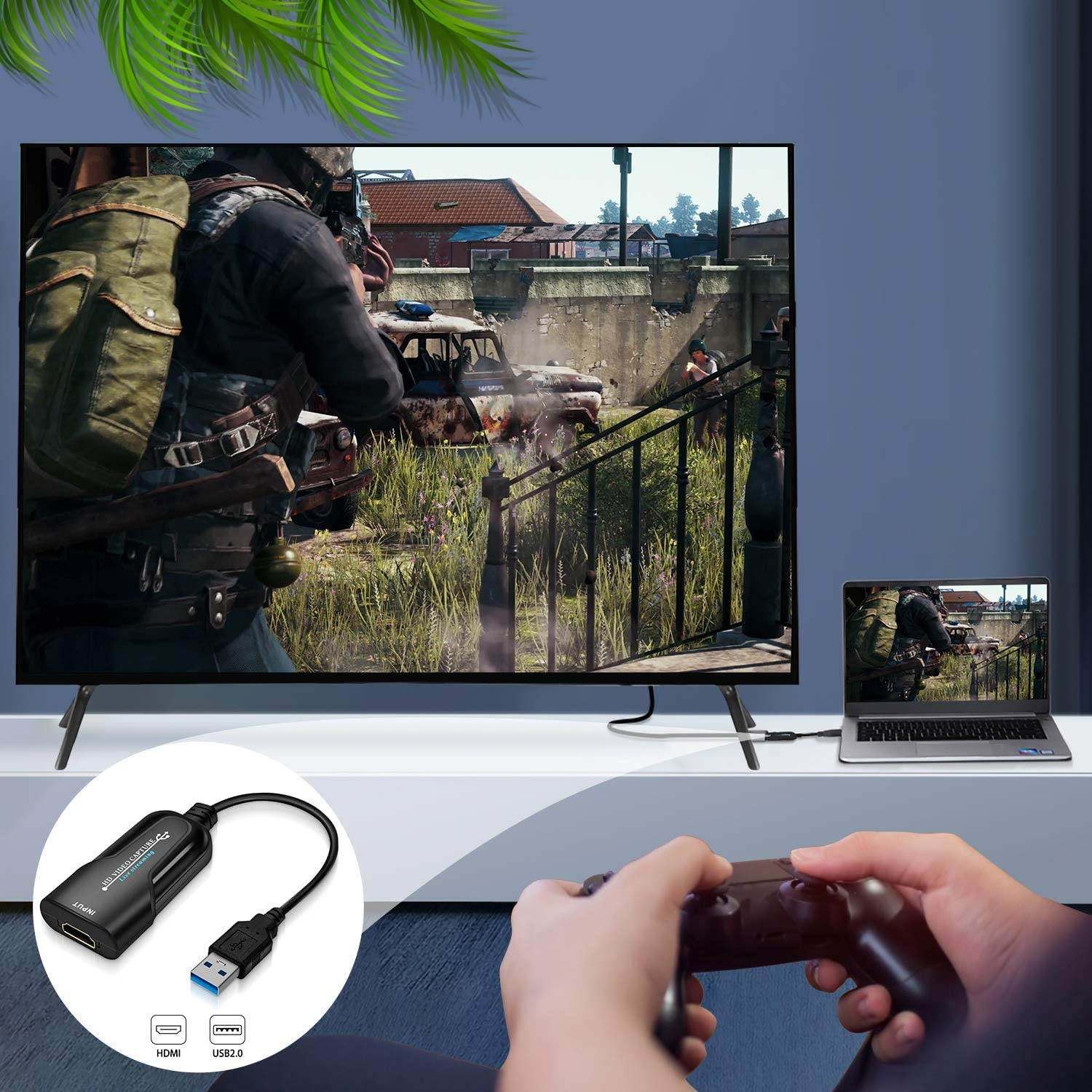 DIGITNOW Audio Video Capture Card, Full HD UP to 1080P HDMI to USB 2.0 Live Video Recorder Game Capture Card for Live Broadcasting, High Definition Acquisition