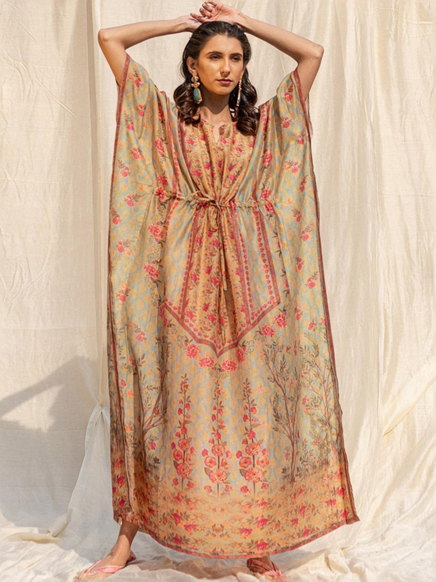 Artagai Midnight Navy Elevated Basics Co-Ord Set With Notch Collar Top And Straight Pants