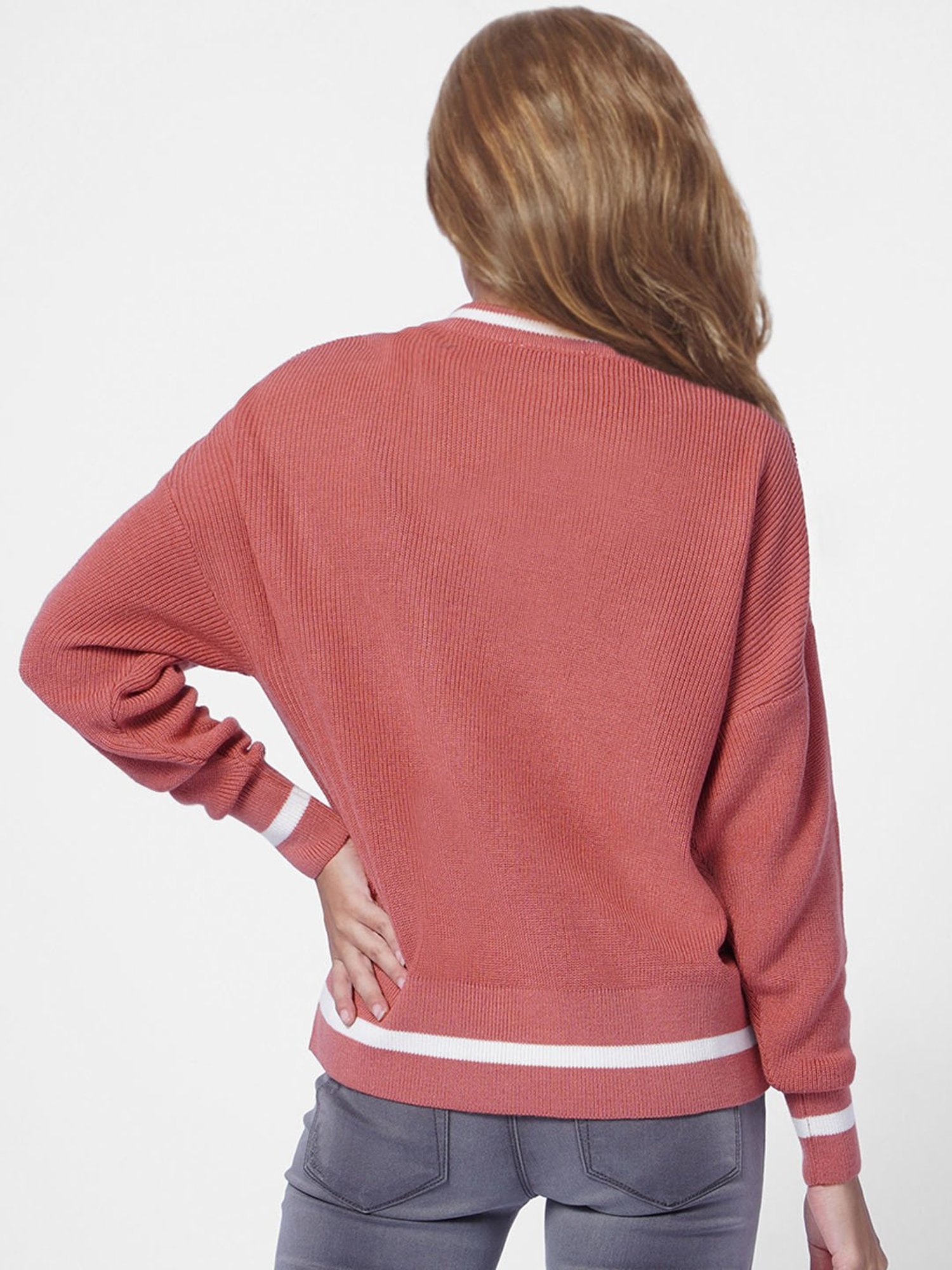 Only Pink Acrylic Pullover
