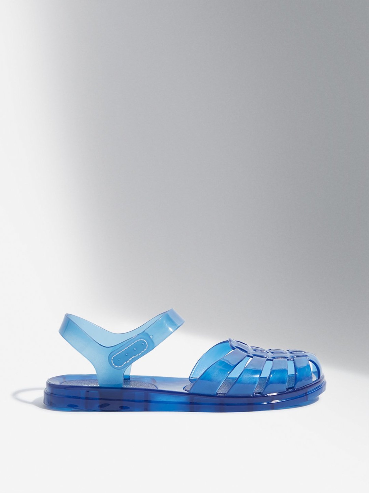 Yellow by Westside Navy Vinyl Multi-Strap Sandals