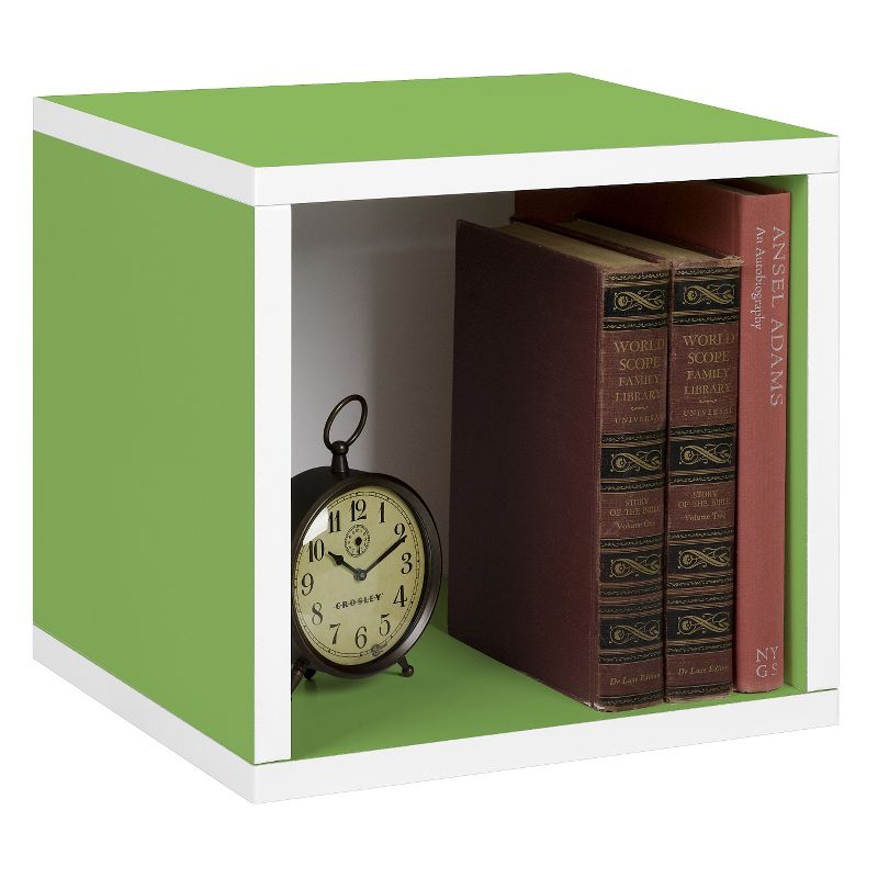 Way Basics Stackable Eco Cube Storage Cubby Organizer Green