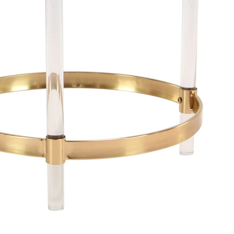 Contemporary Acrylic Accent Table Gold - Olivia & May