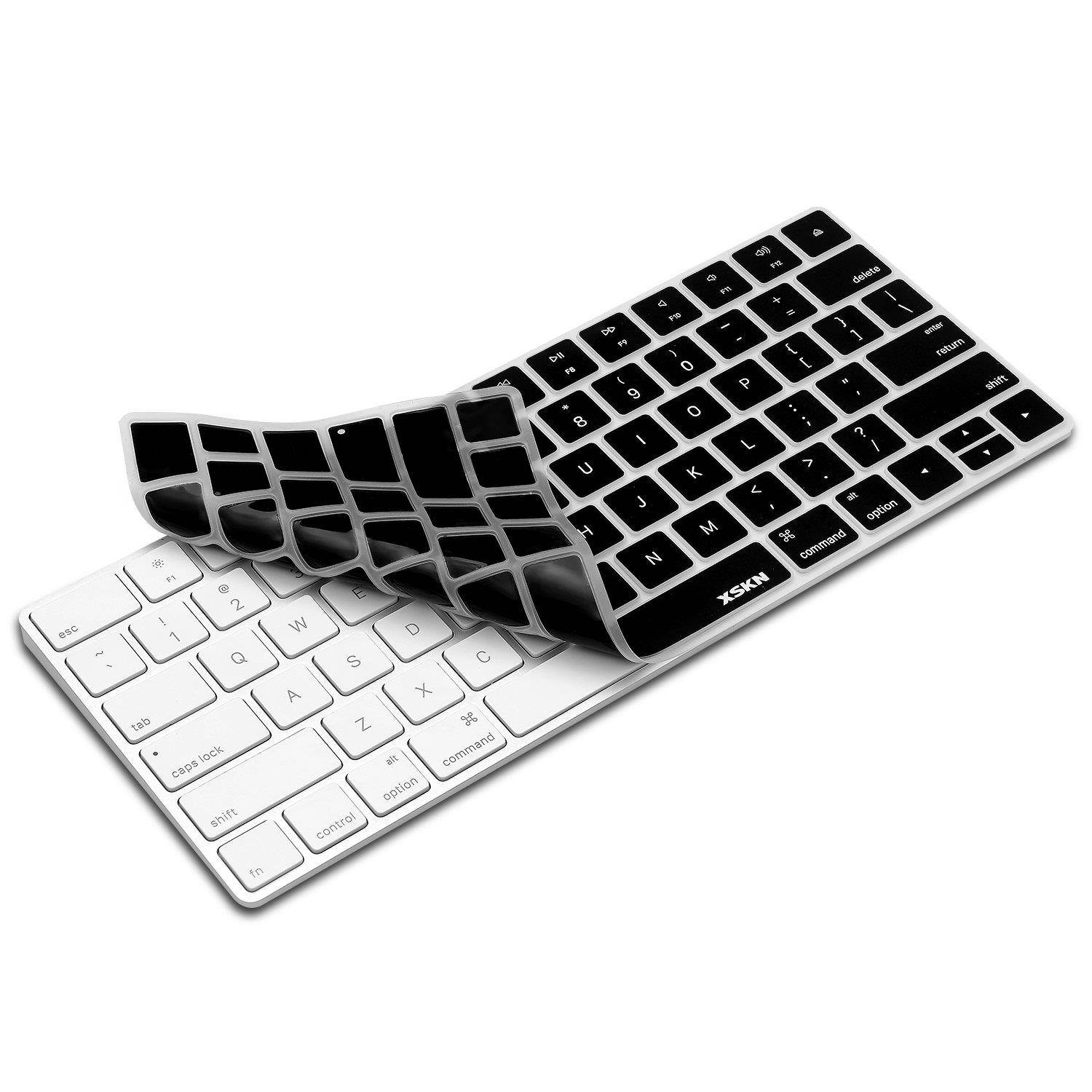 XSKN Ultra Thin Keyboard Cover Silicone Skin for Magic Keyboard 2015 Version, US Layout (Black)