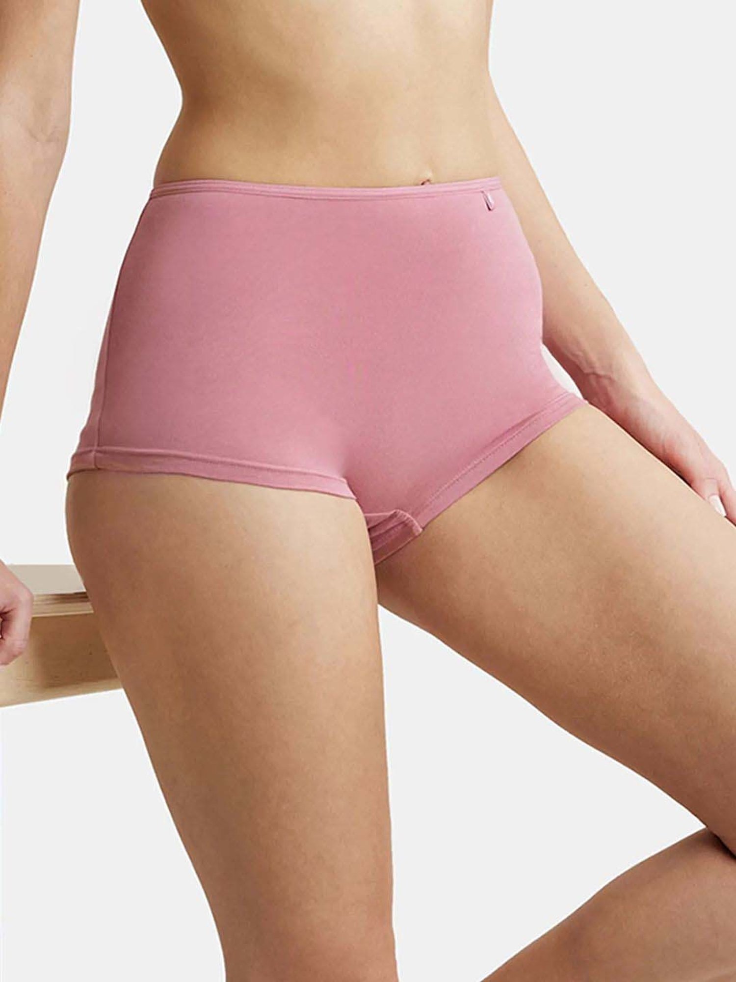 Jockey SS04 Women's High Coverage Super Combed Cotton Elastane Stretch Boy Leg