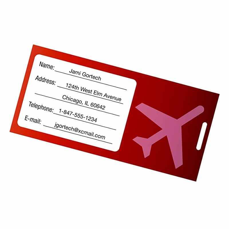 Laminating Pouches, Thermal, Luggage Tag with Loop, 5 Mil, 25 Pack (52003)