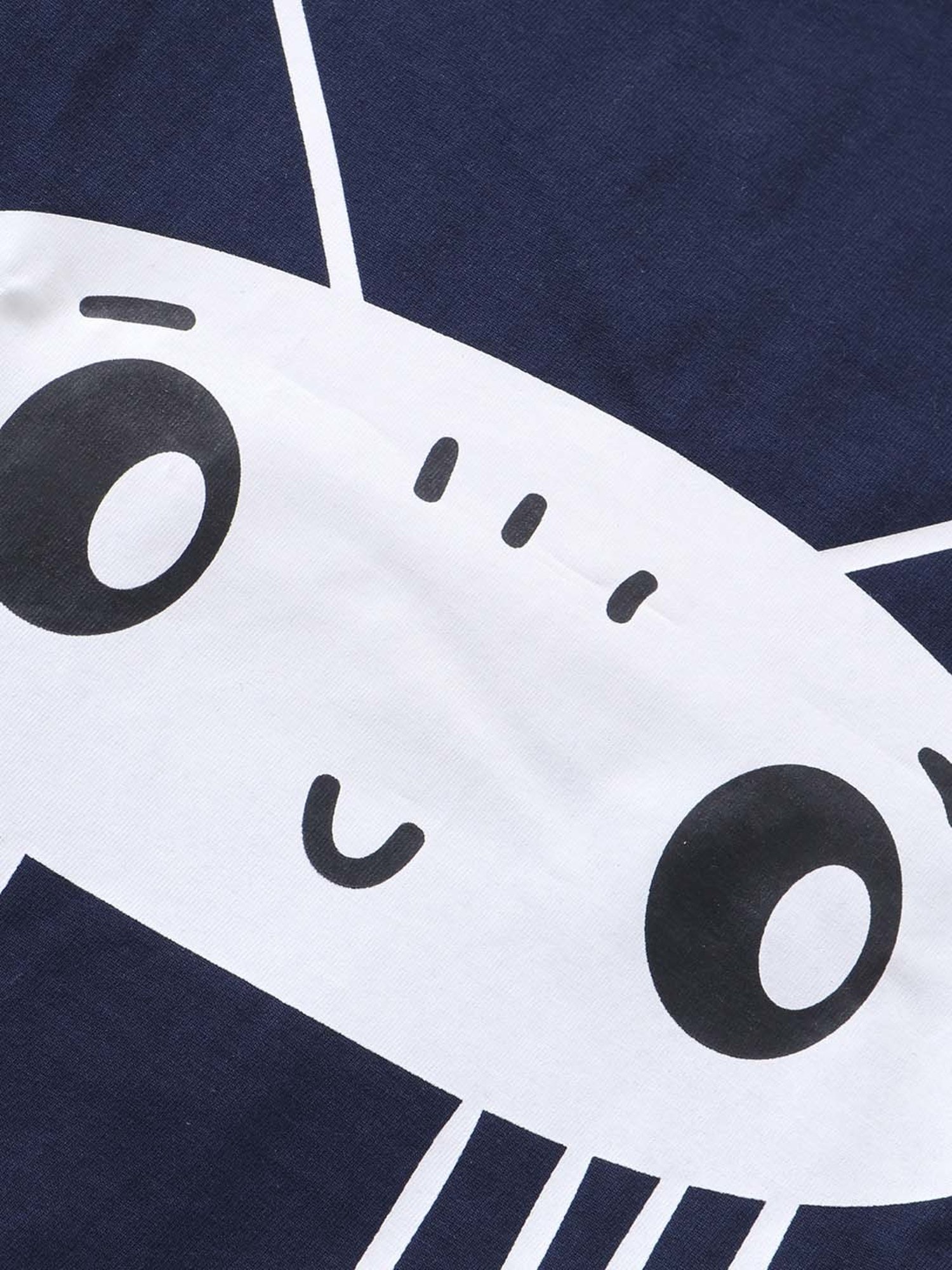 Nite Flite Boys Navy & Off-White Cotton Printed T-Shirt Set