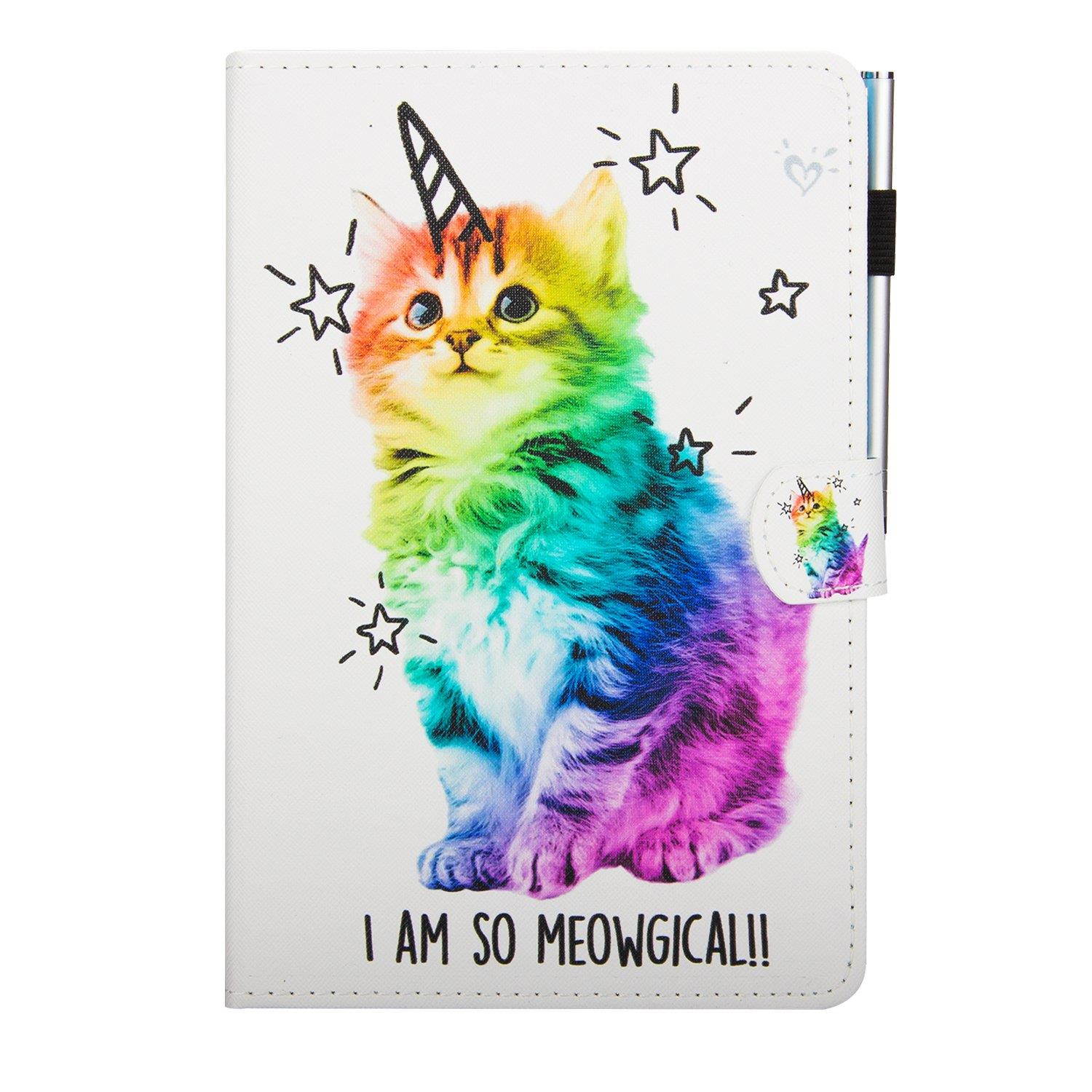 iPad Mini Case,Mini 2/3/4 Case - Monstek Leather Smart Kickstand Case Cover Colorful Flip Wallet Protective Case for Apple iPad Mini 1 2 3 4-03 Shiny Cat