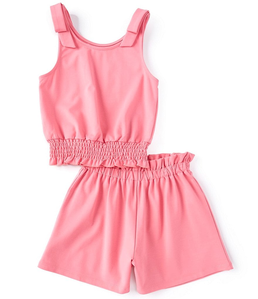 Habitual Big Girls 7-16 Bow-Shoulder Tank Top & Short Matching Set