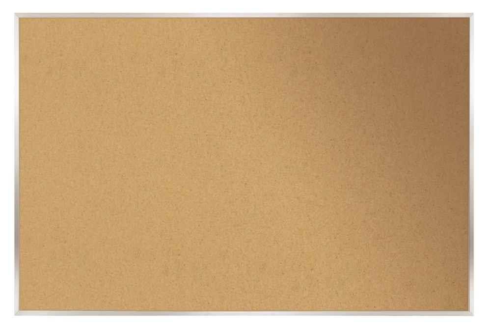 Ghent Natural Cork Bulletin Board with Aluminum Frame 4'H x 8'W AK48