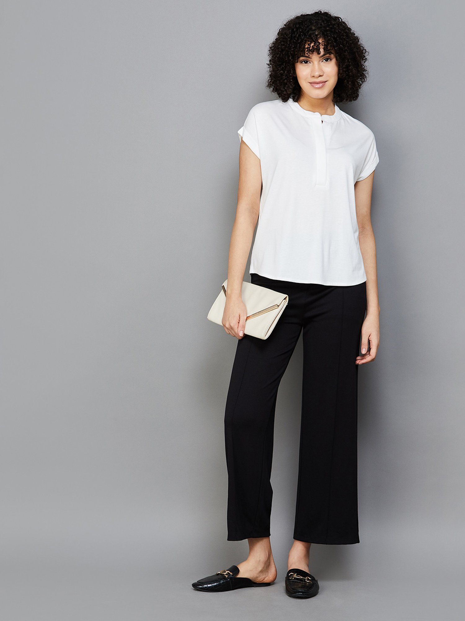 Fame Forever by Lifestyle White Regular Fit Top