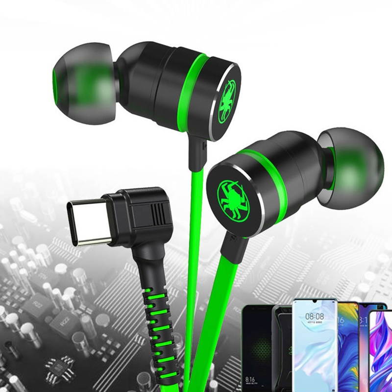 PLEXTONE G20 Gaming Headset, Type-C In-Ear Stereo Metal Wire-Controlled Headset Gaming Headset