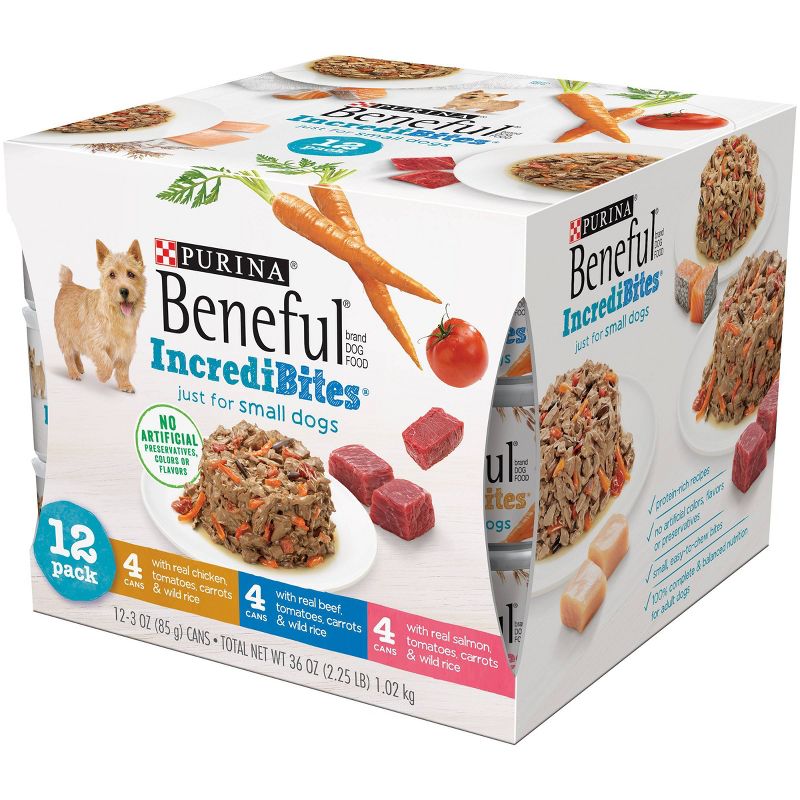 Blue Buffalo Delights Grain Free Paté Small Breed Wet Dog Food Top Sirloin & Grilled Chicken Flavors - 3.5oz/12ct Variety Pack