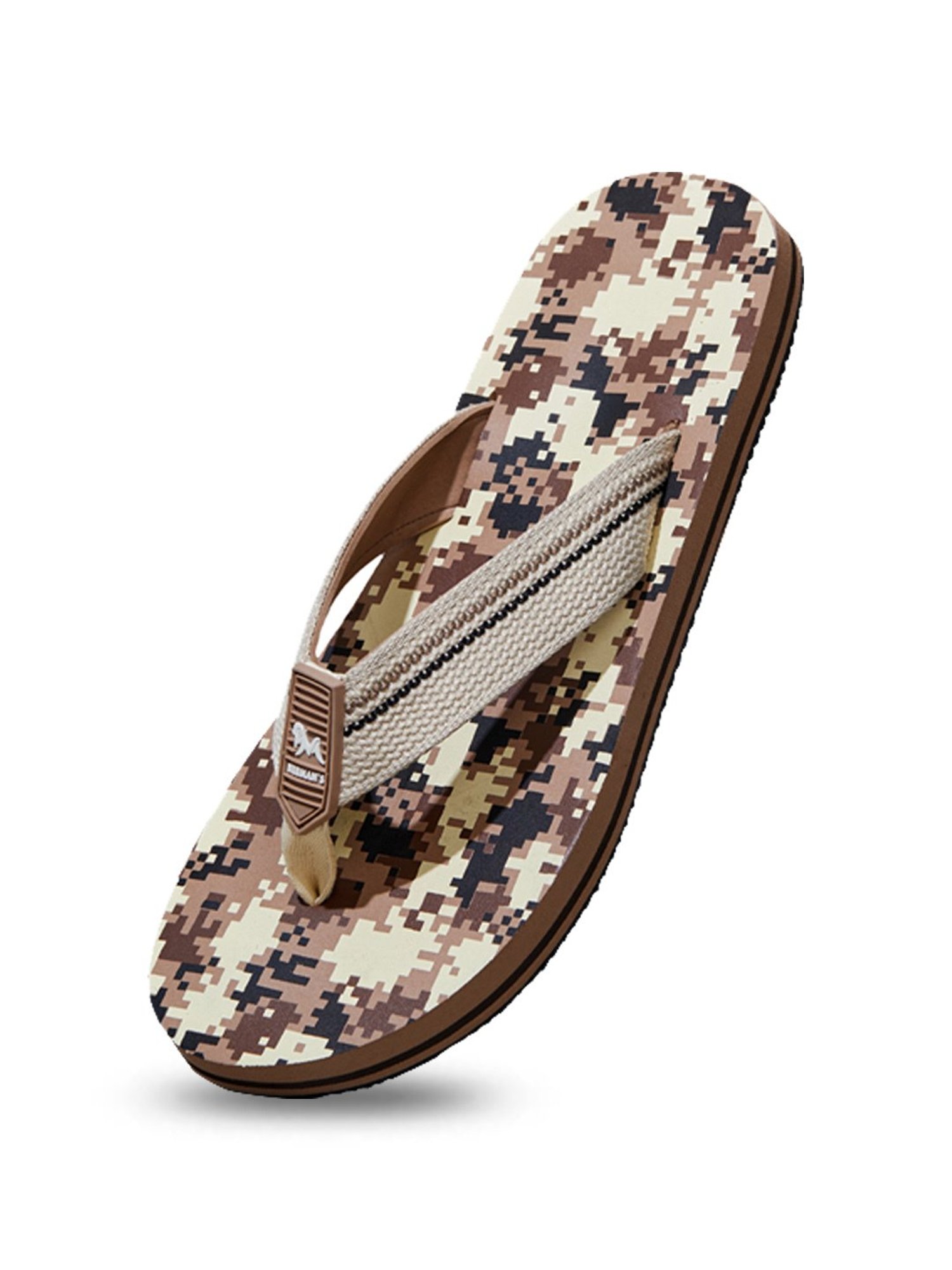 Neemans Men's Pixel Art Grey Flip Flops