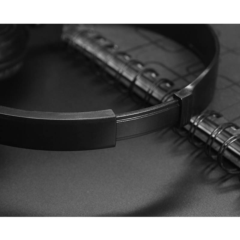 3.5mm Wired Headphones Round Interface Over Ear Foldable Headsets Bass HiFi Sound Music Stereo Earphone Black