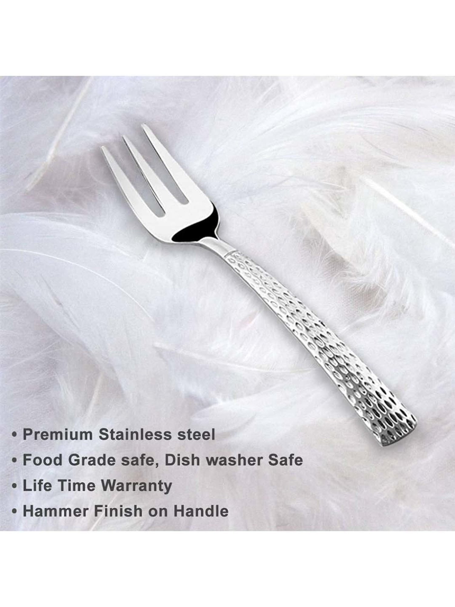 FnS Creta Silver Stainless Steel Dinner Fork - Set of 12