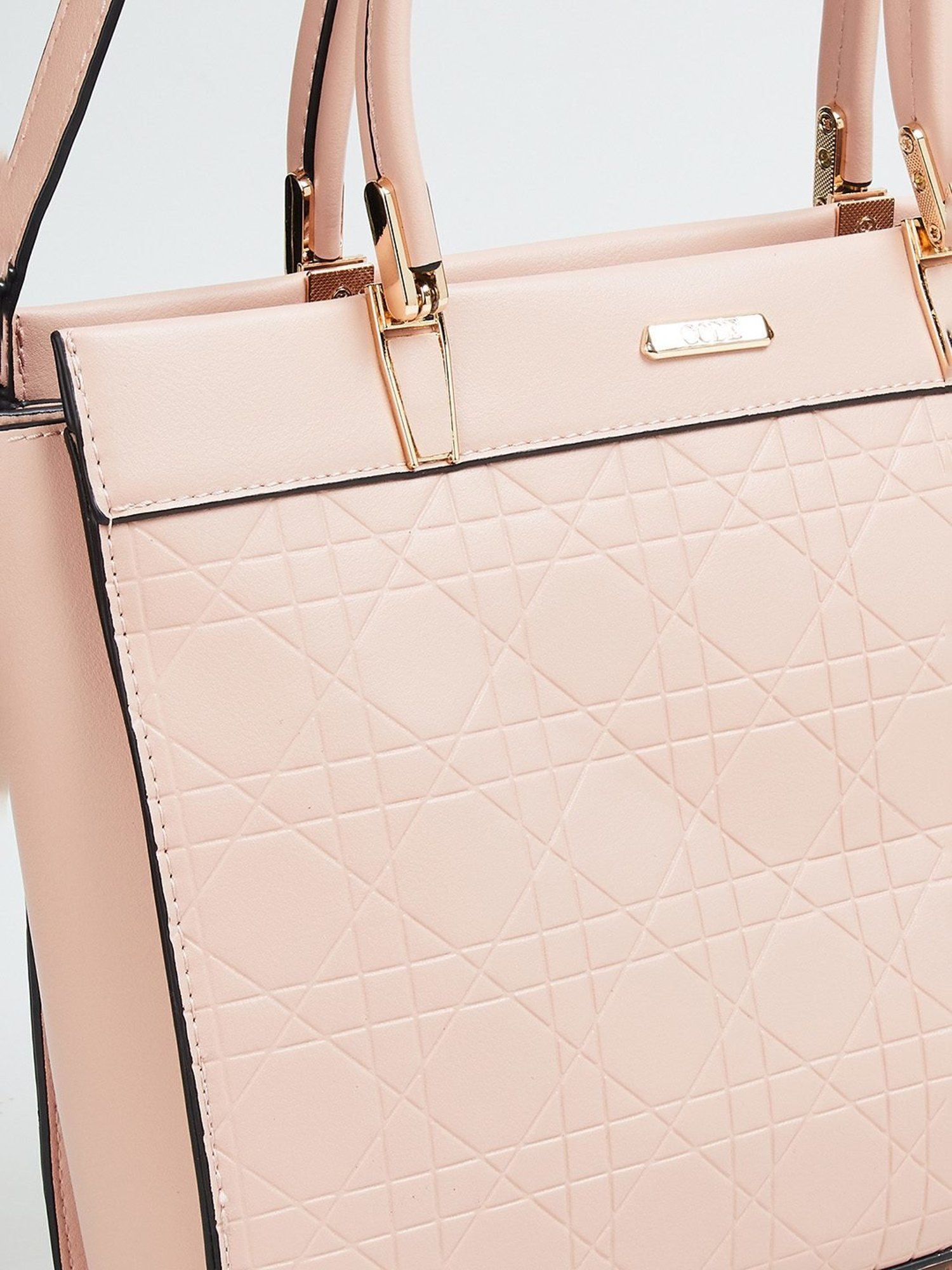 Code by Lifestyle Pink Textured Handbag