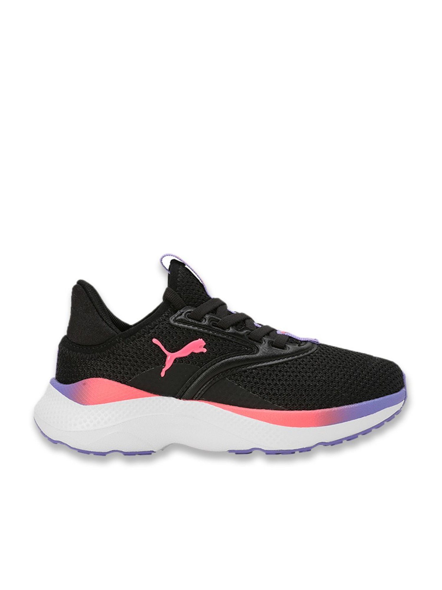 Puma Kids Soft Mayve Black Running Shoes