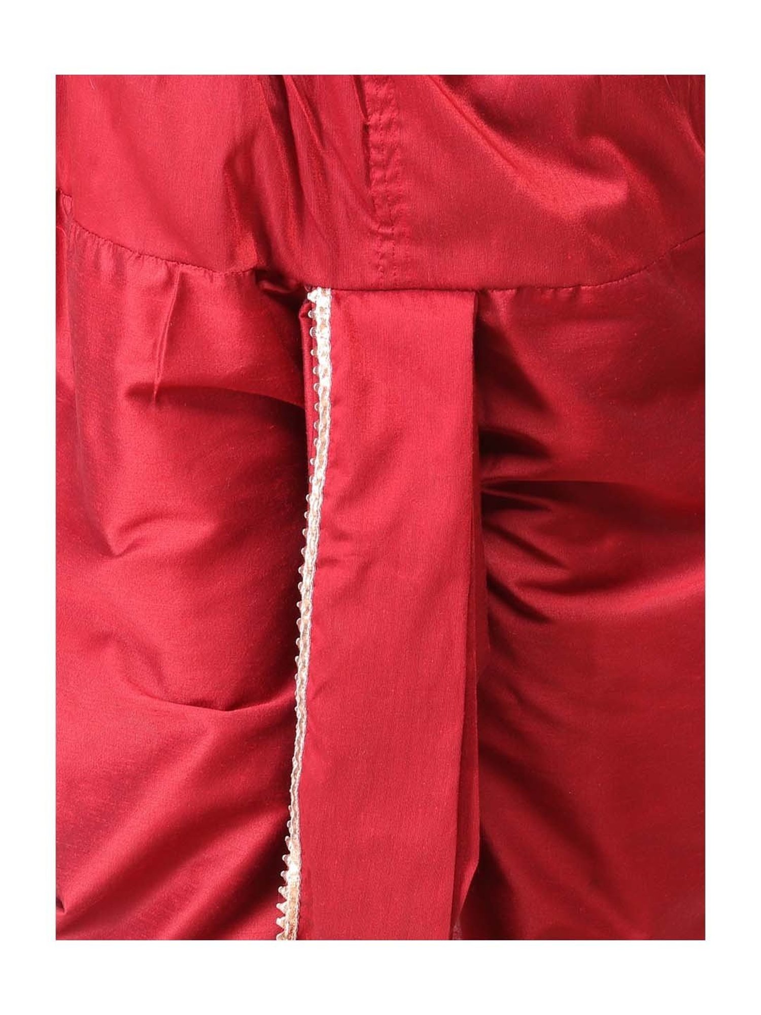 TABARD Kids Red & White Cotton Printed Kurta Set