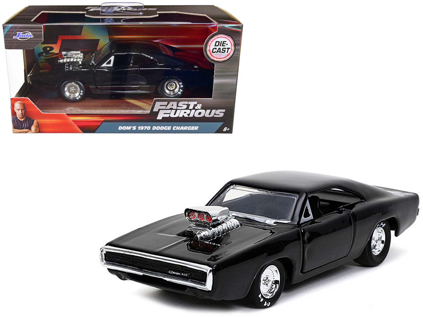 2021 Dodge Charger SRT Hellcat Gray Metallic "Fast X" (2023) Movie "Fast & Furious" Series 1/24 Diecast Model Car by Jada