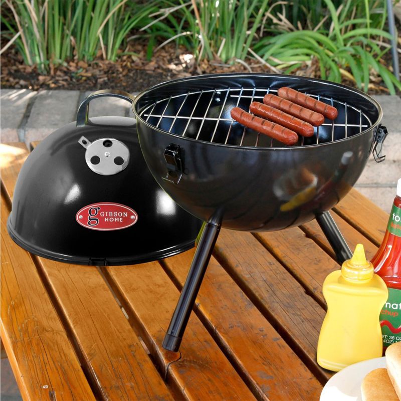 Gibson Kingston 2 Piece BBQ Grill Set in Black and Red