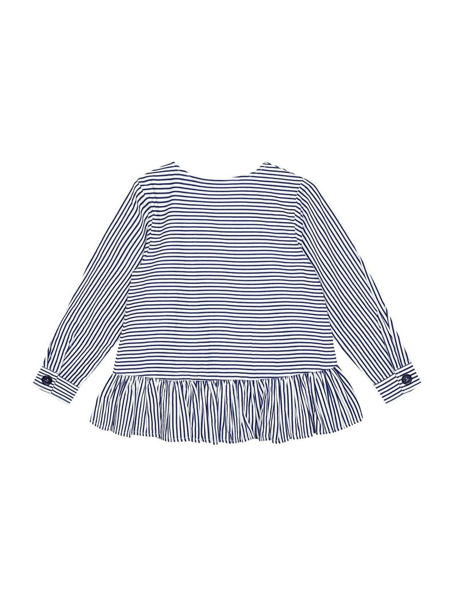 Budding Bees Kids Blue Cotton Striped Dress