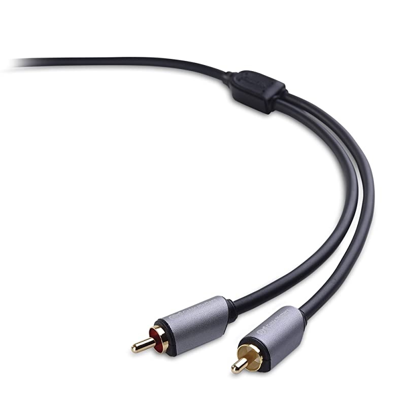3.5mm to RCA (RCA to 3.5mm Adapter Cable, Aux to RCA Cable) in Black 15 Feet