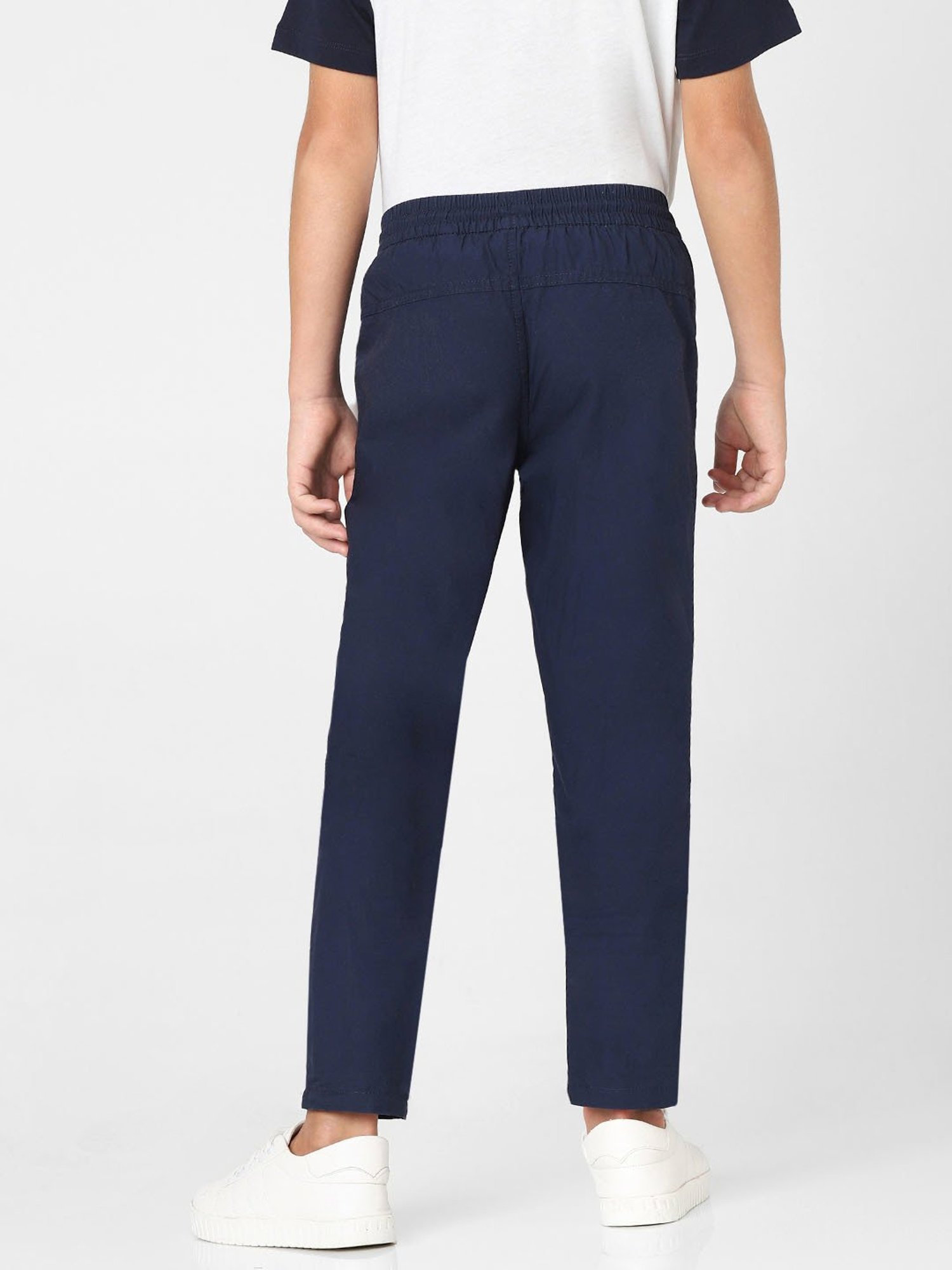 Jack & Jones Junior Navy Solid  Trousers