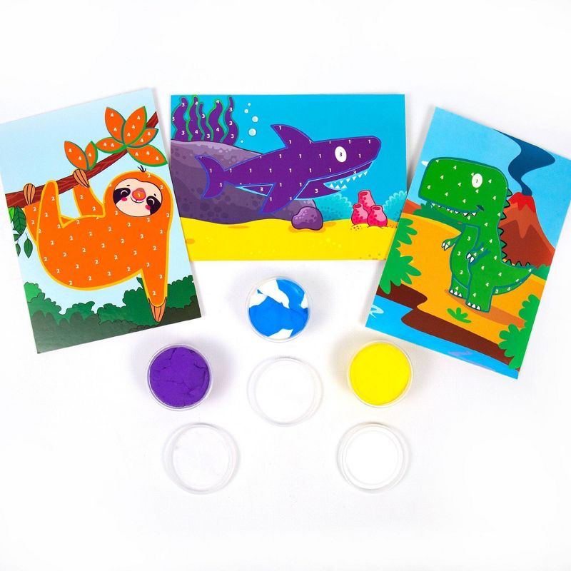 Mixy Squish 3D Clay by Number Shark, Sloth and Dino - Horizon Group