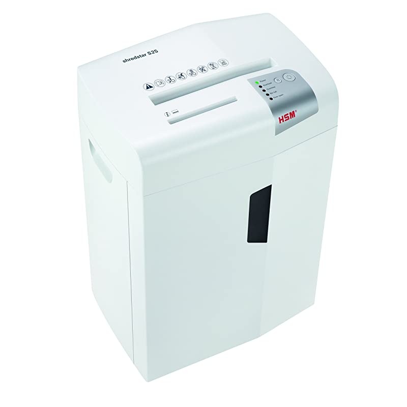 shredstar S25 Strip-Cut Shredder; Shreds Up to 25 Sheets; 6.9-Gallon Capacity Shredder, White