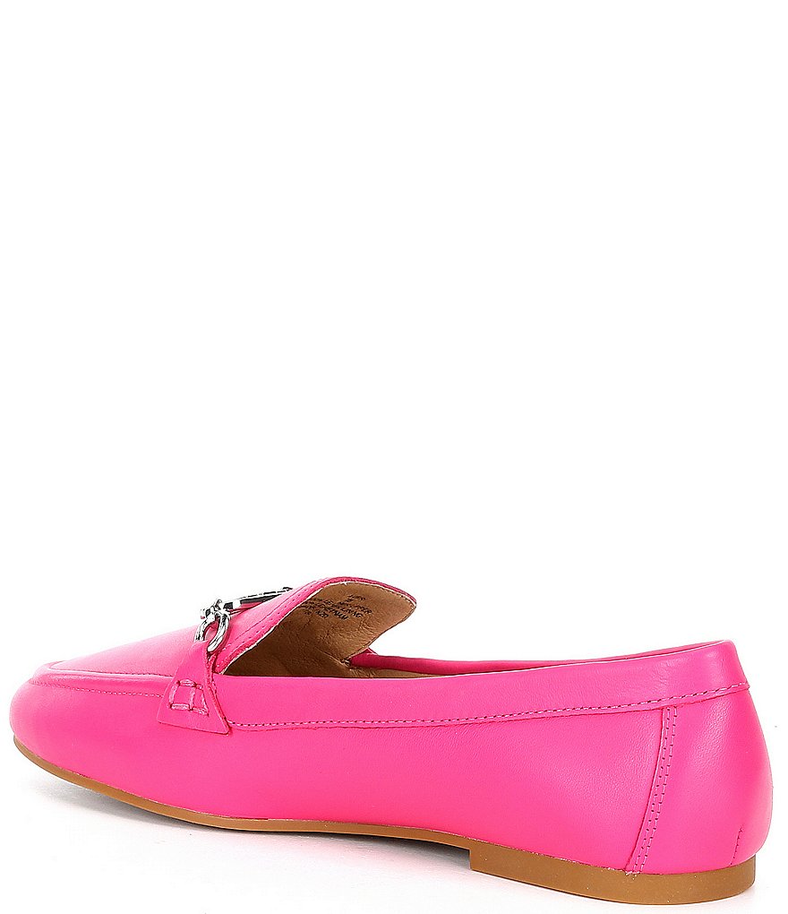 Lauren Ralph Lauren Averi Nappa Leather Embellished Oval Chain Loafers