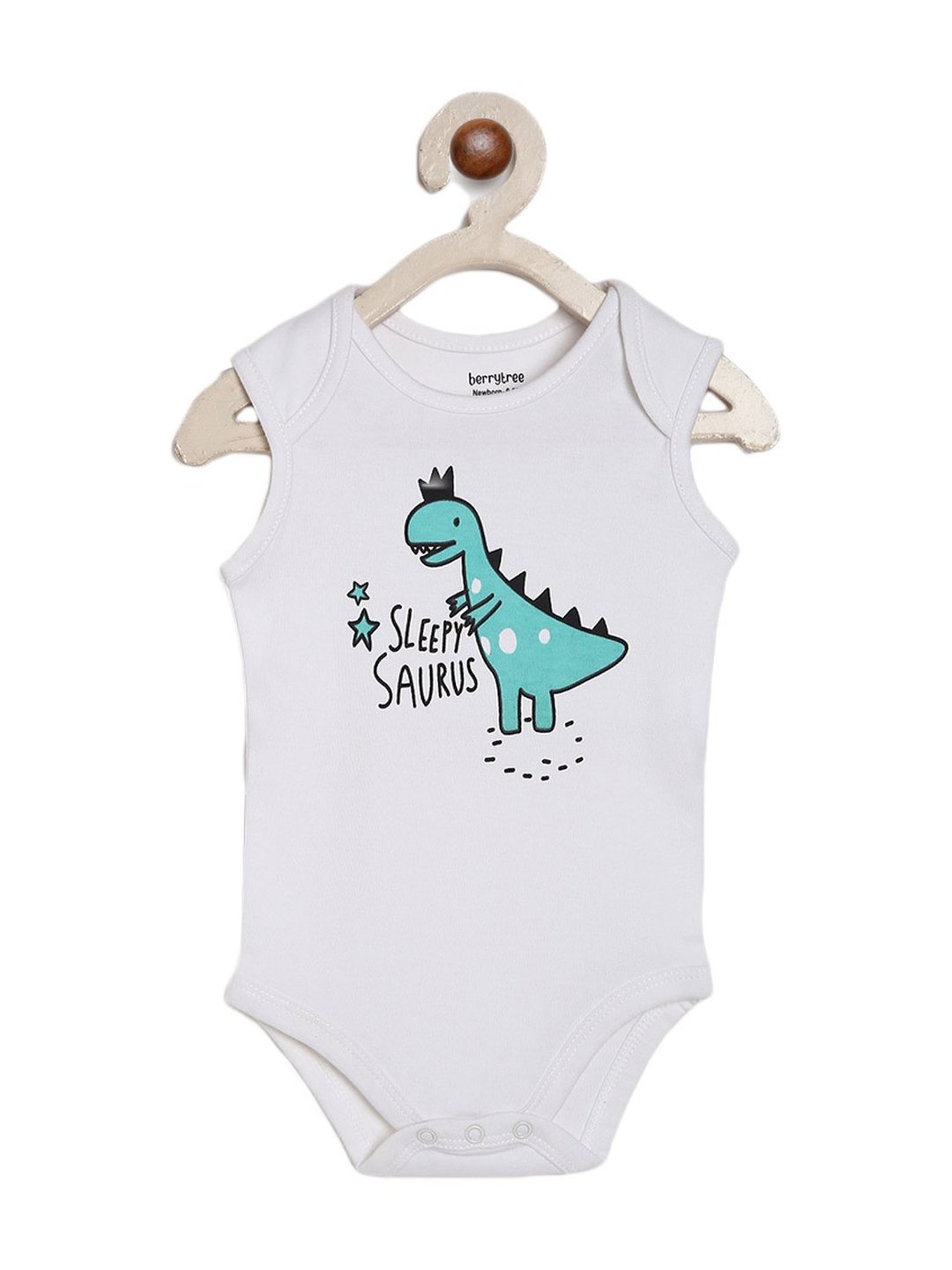 Ed-a-Mamma Baby Pink & White Printed Bodysuit (Pack Of 2)