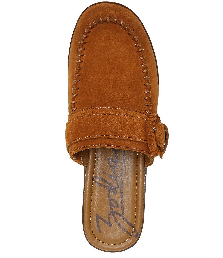 Zodiac Raine Suede Buckle Detail Block Heel Clogs