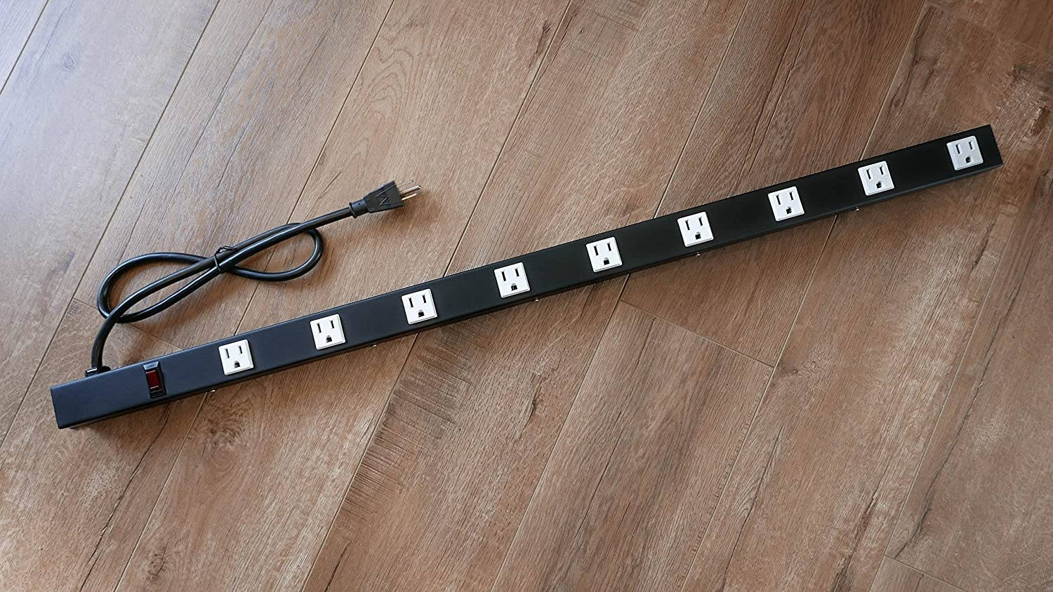Opentron OT3093 Metal Surge Protector Power Strip Extension Cord 3 Feet 9 Outlet 3 Feet Power Cord