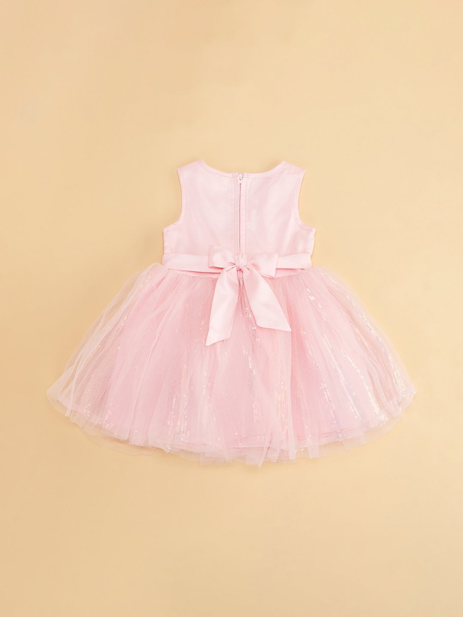 Pantaloons Baby Pink Embellished Dress
