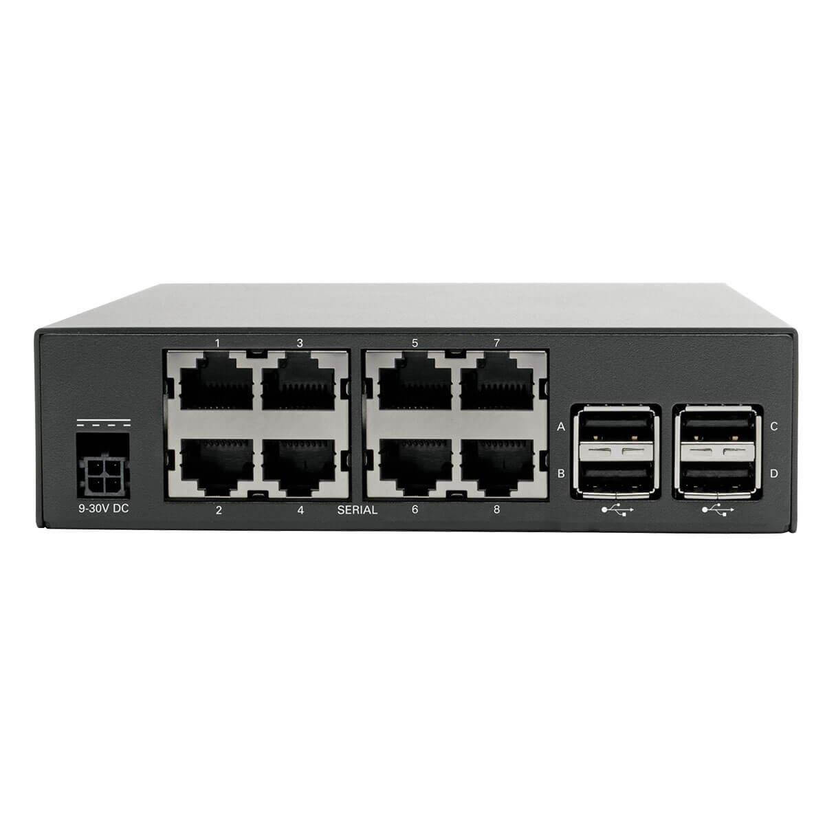 Tripp Lite 8-Port Serial Console Server with Dual GbE NIC, 4Gb Flash and 4 USB Ports (B093-008-2E4U)