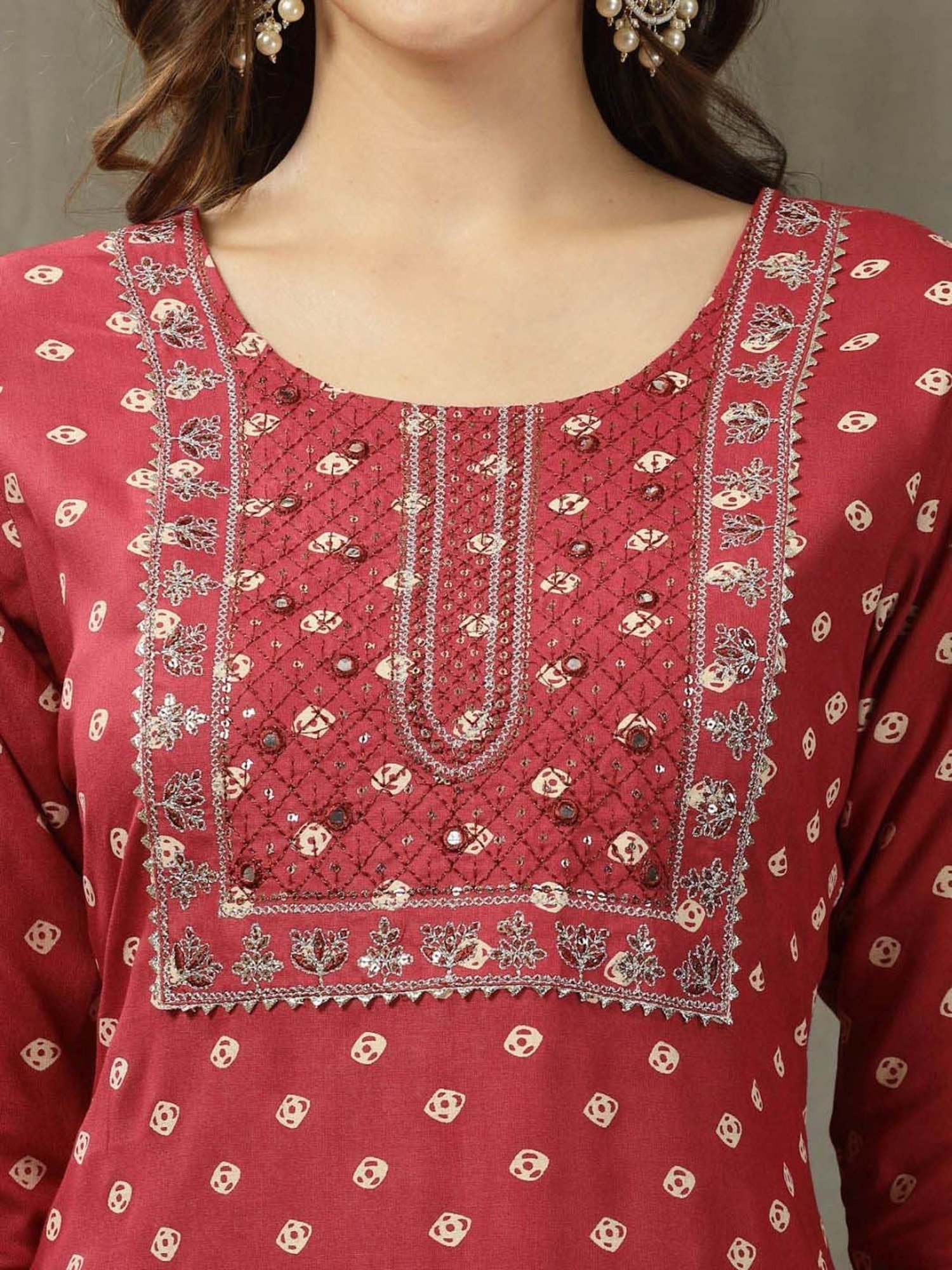 Stylum Pink Printed Kurta Pant Set With Dupatta