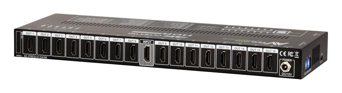 AVPro Edge AC-FRESCO-DA116 4K60 18Gbps HDR 1x16 HDMI 2.0 Large-Scale Distribution Amplifier with EDID Control