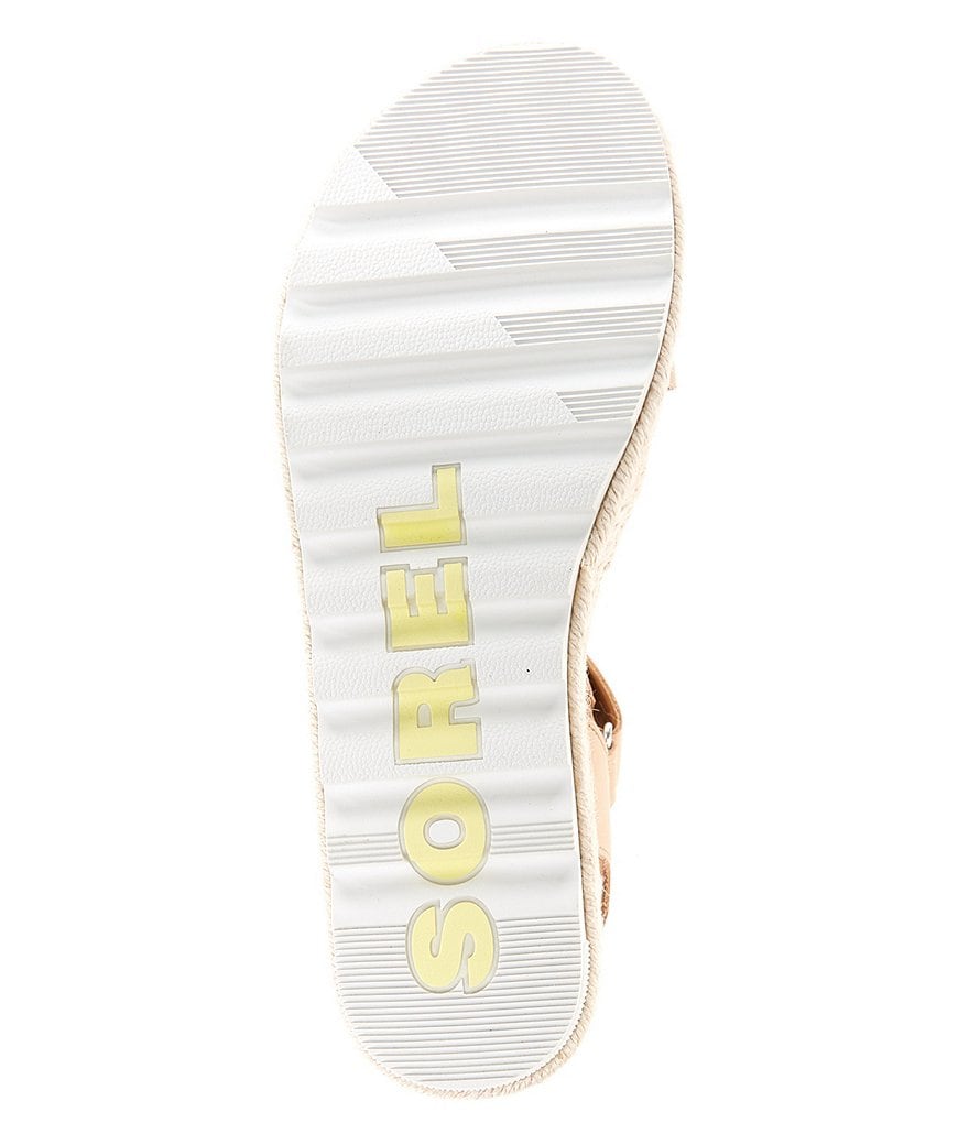 Sorel Cameron Leather Flatform Espadrille Sandals