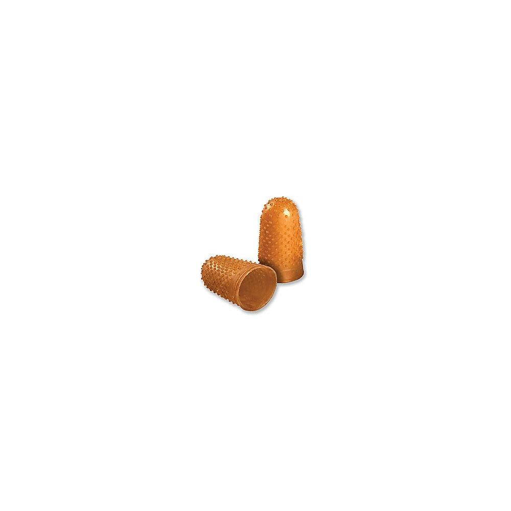 Swingline Rubber Finger Tips 14 (X-Large) Amber Dozen 54014