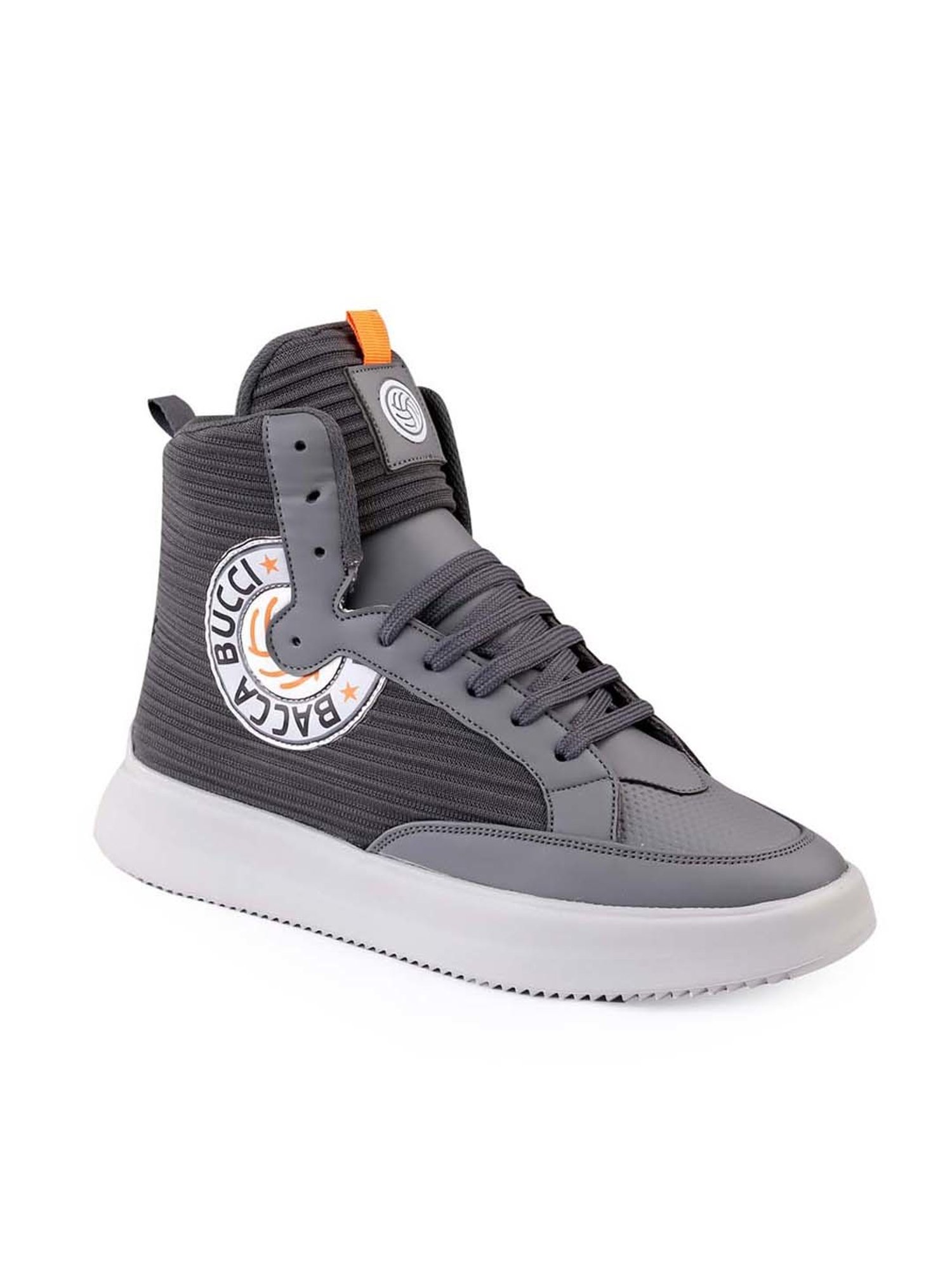 Bacca Bucci Men's STREETHULK Grey Ankle High Sneakers