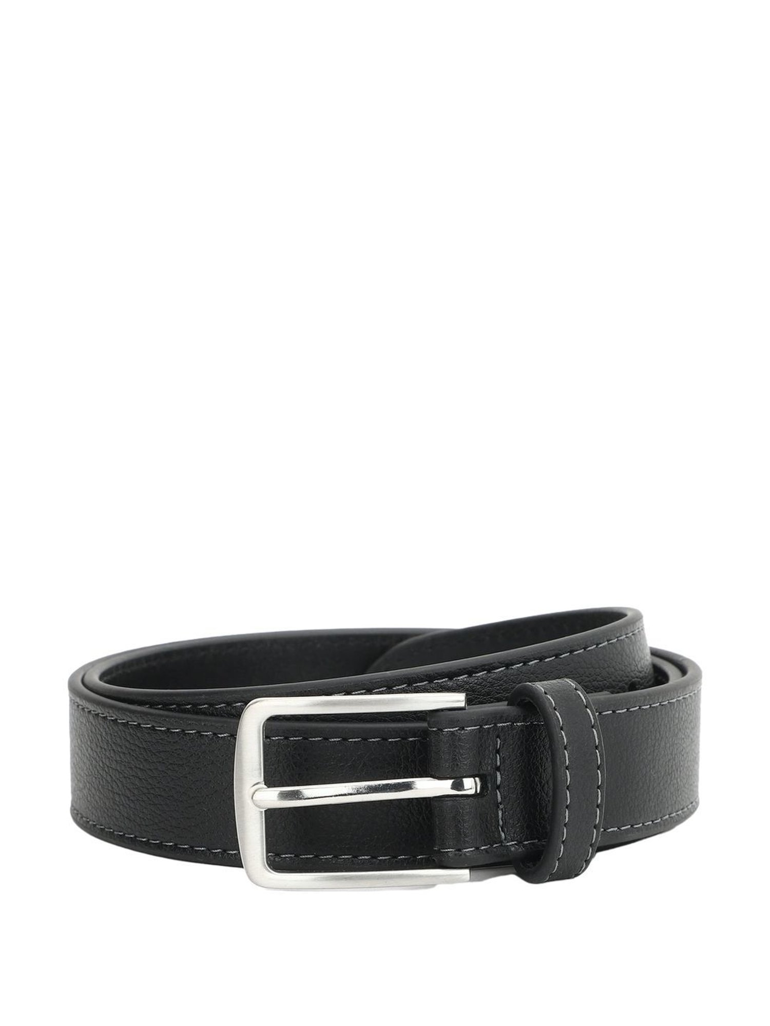 Antony Morato Black Leather Solid Waist Belt