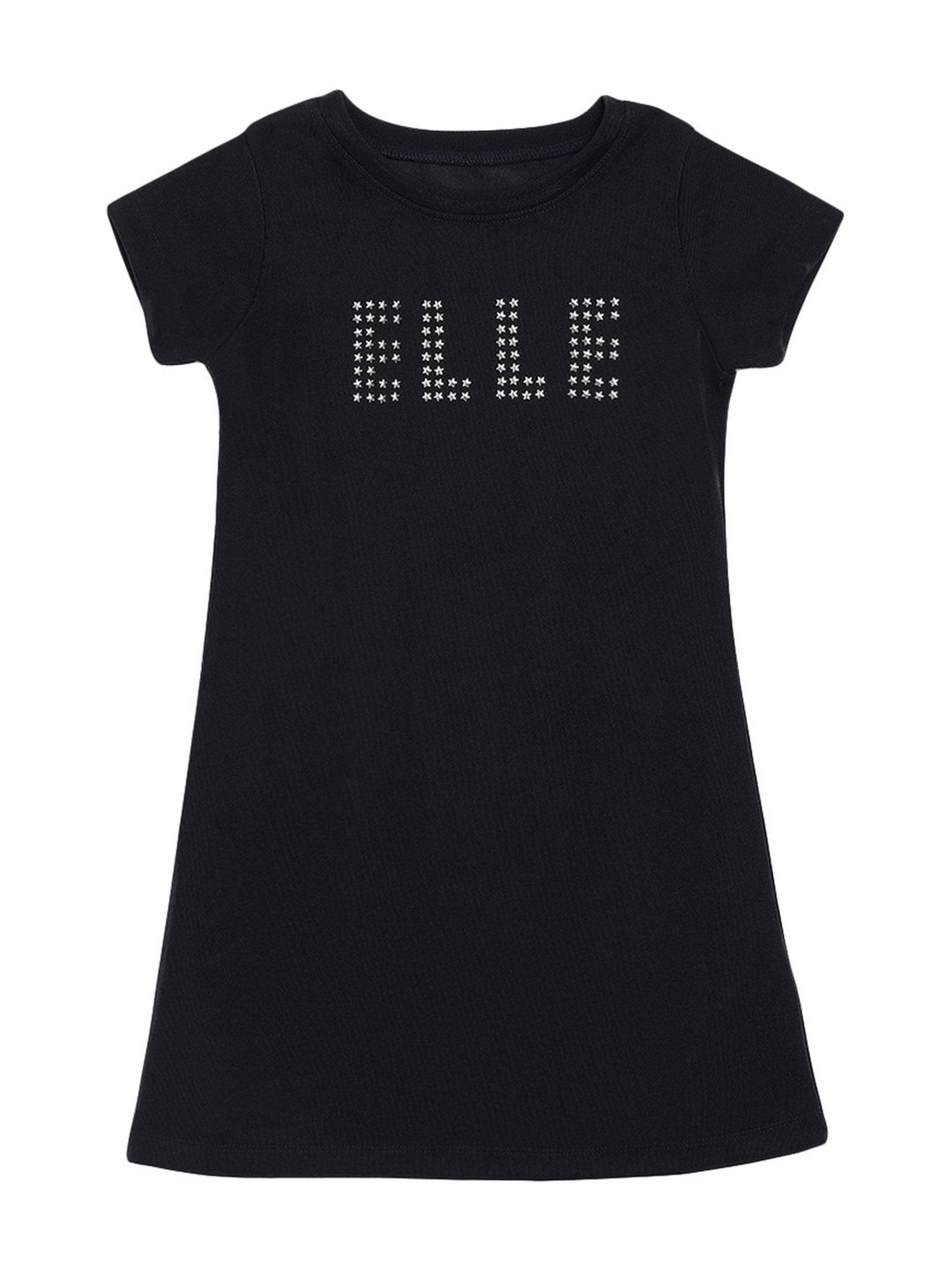 Elle Kids Navy Logo Print Dress