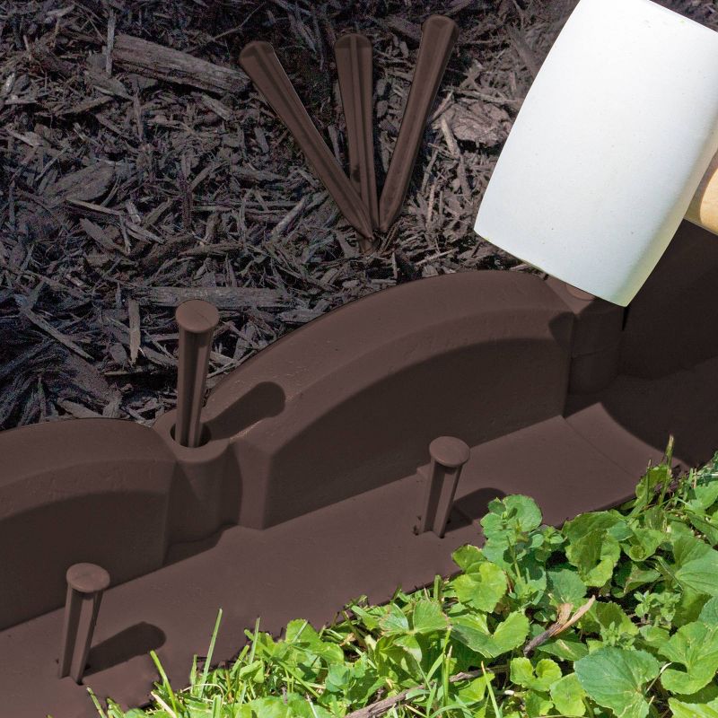 3.5" Resin Emsco Trim Free Lawn Edging - Brown